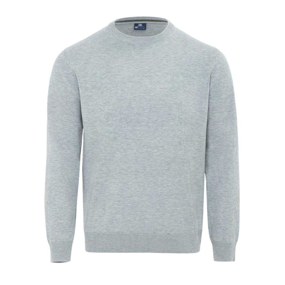 Giorgio Mens Knitted Crew Neck Sweater / Grey Marl